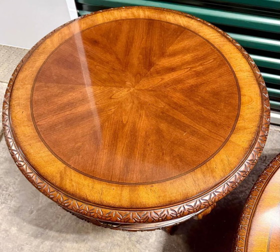 Image 1 of ART 3-delige woonkamertafelset – ronde salontafel met 2 bijzettafels