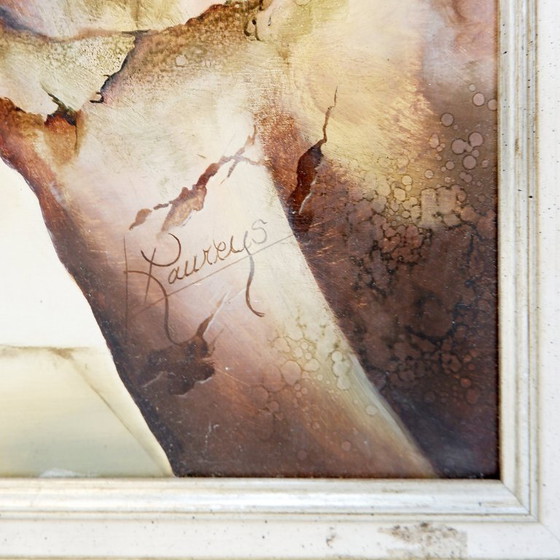 Image 1 of Surrealist oil painting on panel by Joseph Laureys (1944-2020)