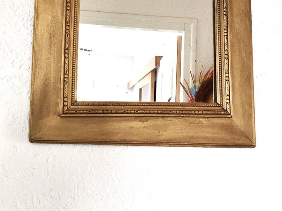Image 1 of Specchio antico con cornice dorata, 56 cm x 45 cm