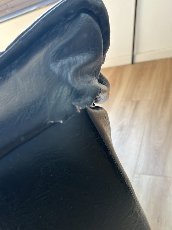 Image 1 of Mooie zwart leren fauteuil