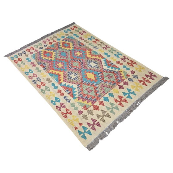 Kilim Ancien de Maimana Afghan – Laine Filée Main – Recto Verso – 173 x 127 cm – Tapis, Wool (photo 2 of 5)