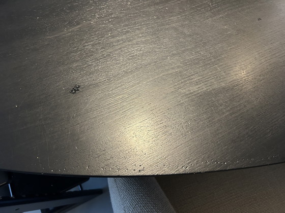 Image 1 of Black oak oval dining table