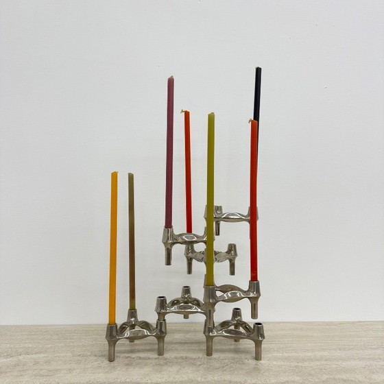 Image 1 of Grand chandelier XL de Fritz Nagel et Ceasar Stoffi, fabriqué par BMF dans les années 1960.