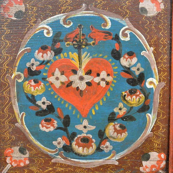 Image 1 of Coffre de mariée d'art populaire, année 1718