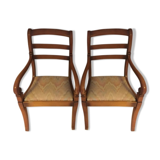 Paar kersen fauteuils