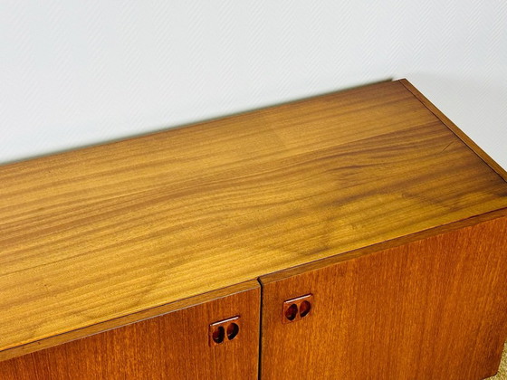 Image 1 of Scandinavian teak sideboard with 4 doors and tapered legs, 1960