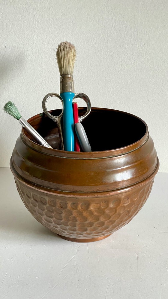Image 1 of VILLEDIEU Vaso per piante vintage in rame