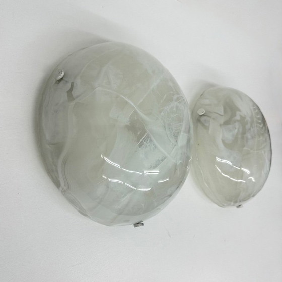 Image 1 of Paire d'encastrés hillebrand en verre de Murano, 1970