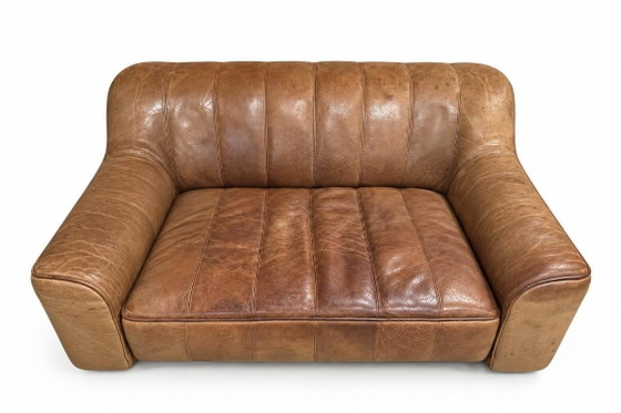 De Sede DS-44 Couches Set: 3-Seater, 2-Seater, Armchair, and De Sede Marble Leather Table, Brown, 1970 (photo 3 of 5)