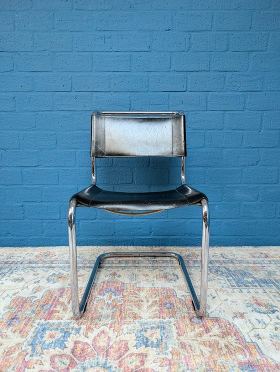 Image 1 of 6 sedie a slitta vintage S33, Mart Stam per Thonet, anni '60
