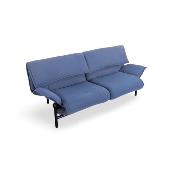 Image 1 of Cassina Veranda Sofa Design Couch Vico Magistretti Fabric Blue
