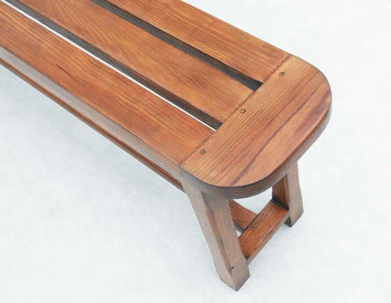 Französische Provenzalische Tisch & Bank Esszimmergarnitur für den Außenbereich – Holz (photo 11 of 13)