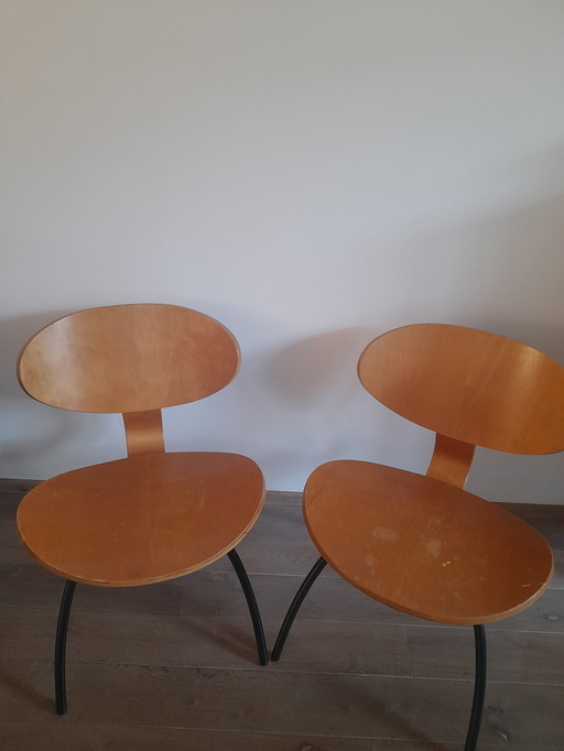 2X Ikea Stoel Nicholoi Wiig