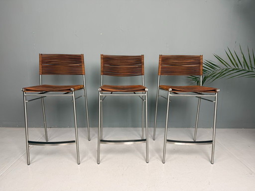 Tito Agnoli – Ensemble de trois tabourets de bar « Miss B », Italie, 1997