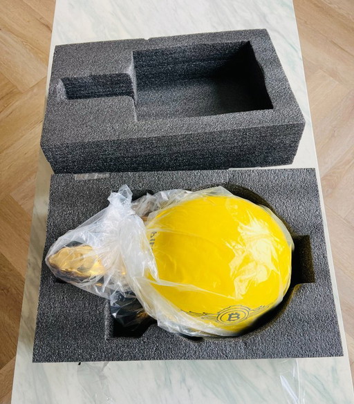 Sculpture de tortue Bitcoin pop art, statue de luxe en or unique