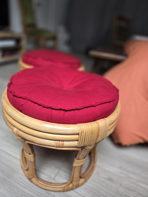 Duo de poufs en rotin – Rattan (photo 5 of 5)