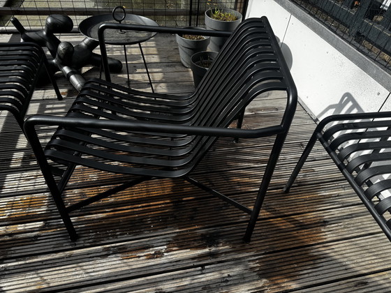 Image 1 of chaise basse en palissade de foin