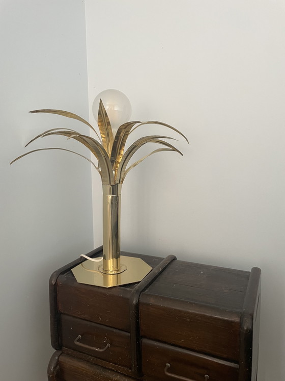 Image 1 of Vintage Palm Tree Lamp in Solid Brass from the 1970s, attributed to Bottega Gadda (Carlo Giorgi style)
