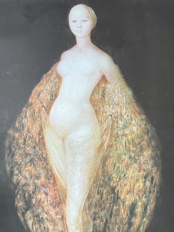 Image 1 of Leonor Fini, Donna vestita con piume di pavone, 1970 ca.