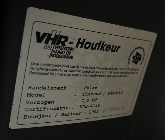 Image 1 of Wood stove Helex Diamond Emerald 7.0kW