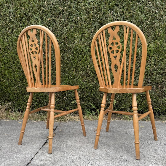 Image 1 of Set of 6 vintage wooden chairs
