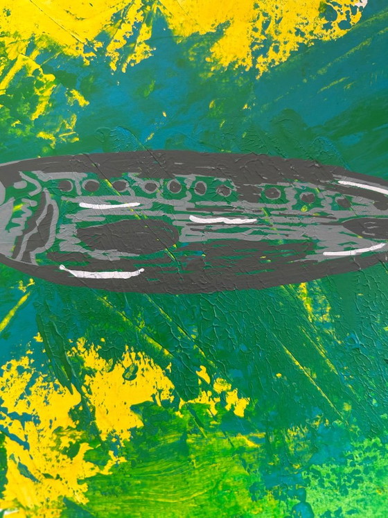 Acrylic fish 30 x 21 cm – Liquitex, Wall decoration, Paper (photo 6 of 8)