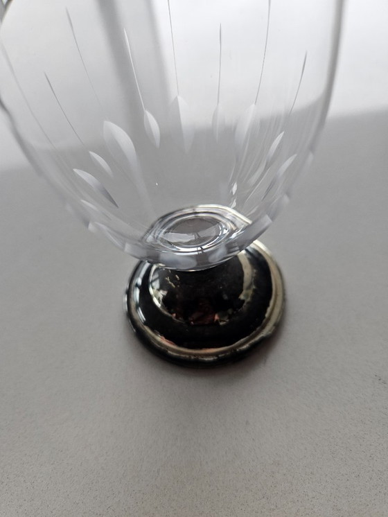 Image 1 of Chariot chauffe-cognac avec verres plaqués argent