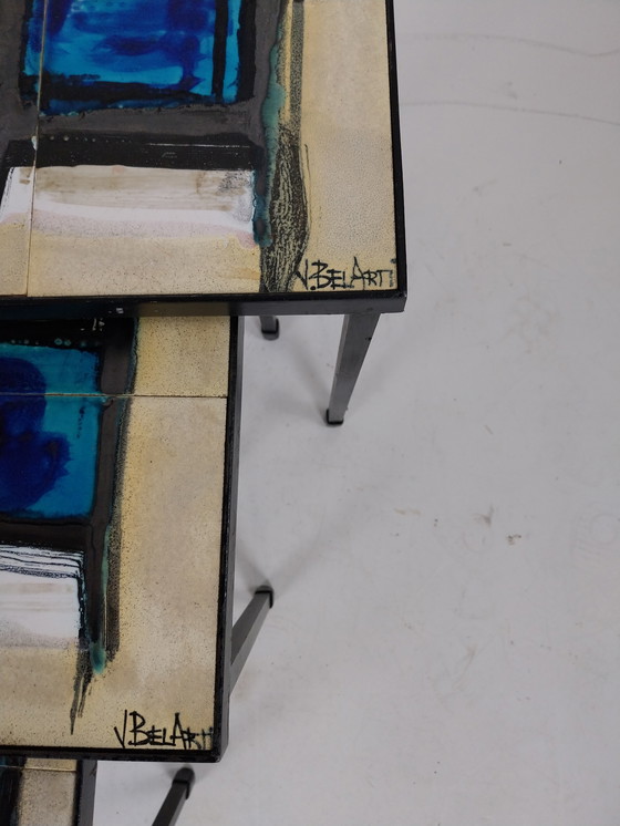 Image 1 of 1 x Juliette Belarti mimiset 3 tafels gesigneerd.  1960's