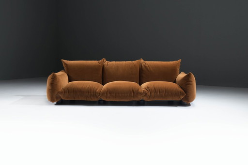 Rare Early Vintage Marenco Sofa in velvet by Mario Marenco for Arflex Italy