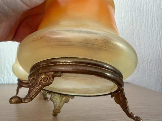 Antique opaline vases winter landscape, early 20th century – Decorative Objects, Glass, Metal (photo 4 of 5)