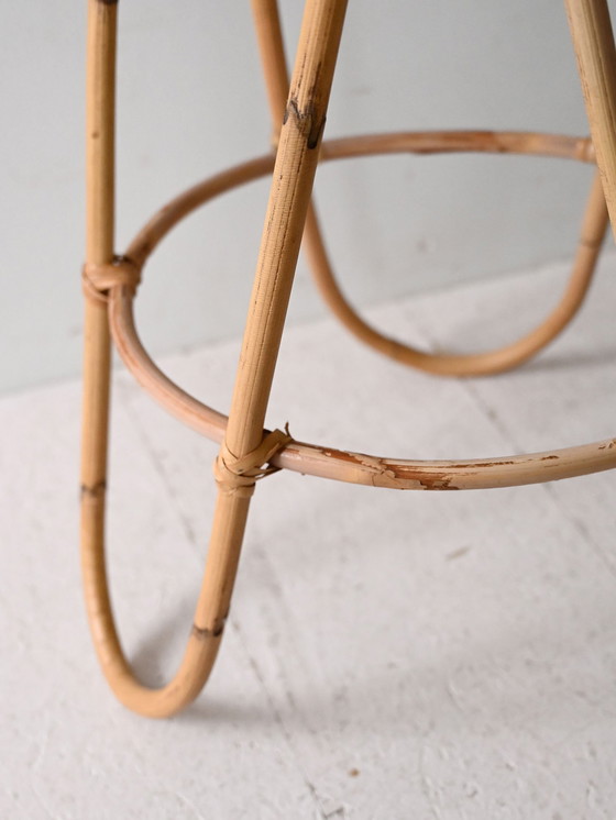 Image 1 of Vintage Bamboe Voetstuk