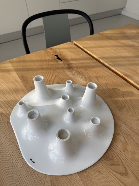 Image 1 of Fire and Fruit Bowl and Candlestick.