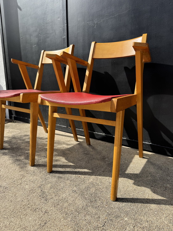 Image 1 of Sillas de puente con patas de compás, década de 1960