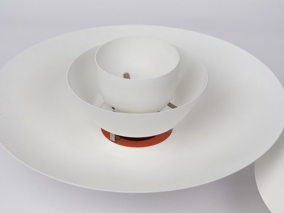 Paire de 2 Suspensions Vintage Danoises PH 4/3 par Poul Henningsen, Louis Poulsen, 1966 – Aluminium (photo 3 of 11)