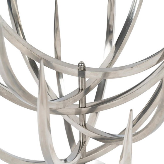 Portacandele di Xavier Féal per Inox Industrie, 1970 – polished steel (photo 5 of 6)