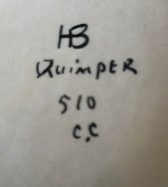 Image 1 of Jarrón de loza de Quimper – HB Quimper – Modelo 510, decoración C.C. – Circa 1955/1965
