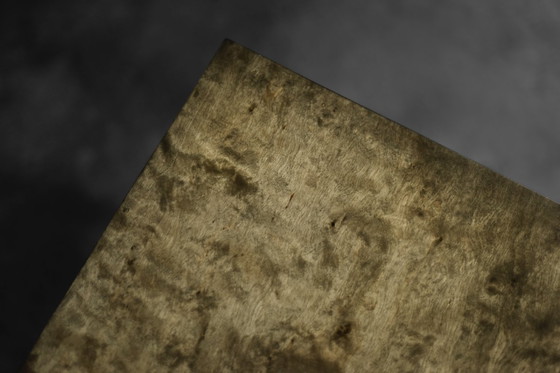 Image 1 of Scandinavian Sideboard in Birch with Hand-Painted Op-Art Pattern, 1960s