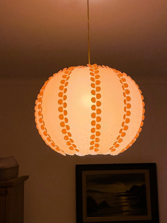 Image 1 of Lampada a sospensione modulare vintage retrò di grandi dimensioni, in stile corallo, anni '70, stile danese.