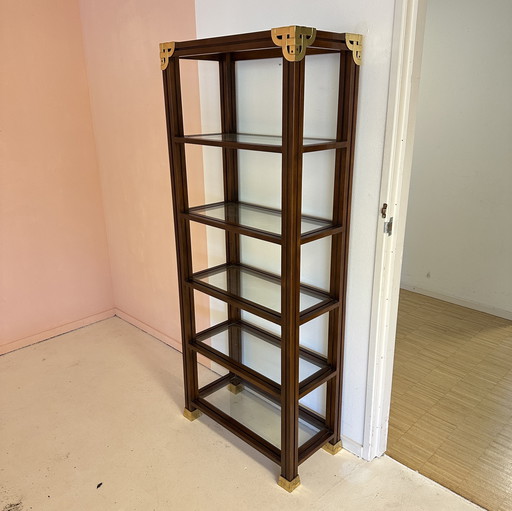 S.T. Valenti vitrine kast hout glasplaten