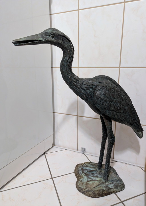 Sculpture de héron de haute qualité