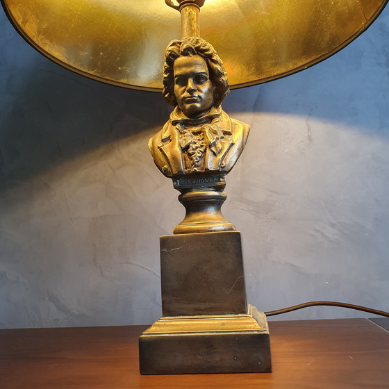 Image 1 of Vintage Beethoven Lamp Bronze