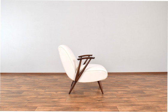 Mid-Century Modular Polish Armchairs, 1960s, Set of 2 – GFM, Wood, Wool (photo 11 of 20)