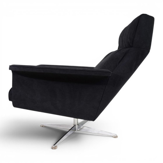Image 1 of Sillón reclinable Kaufeld Siesta 62 con otomana, diseñado por Jacques Brule en 1960.