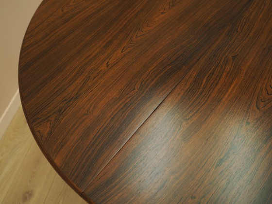 Image 1 of Round rosewood table, Danish design, 1960s, designer: Harry Østergaard, manufacturer: Randers Møbelfabrik