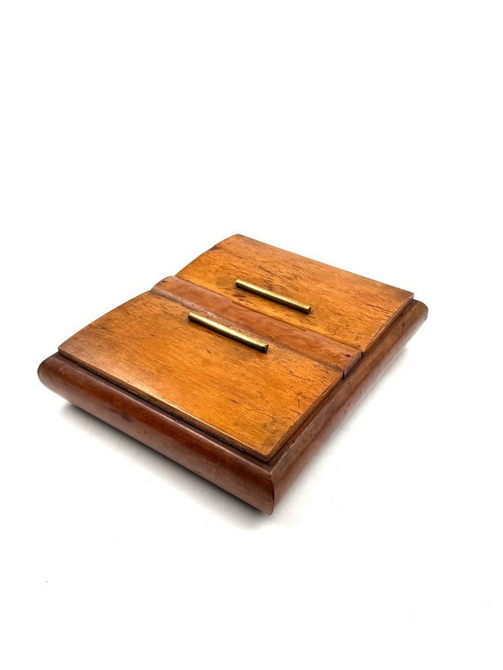 Image 1 of Art Déco wood cigarette box, Italy 1940