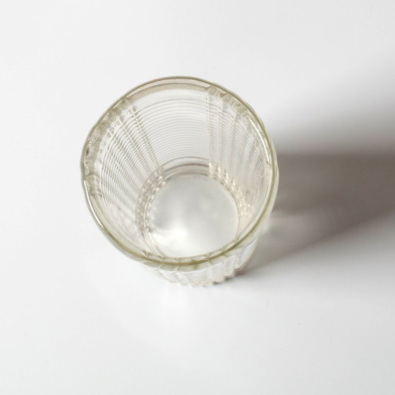 Image 1 of Mid-century Elegant Clear Pressed Glass Vintage Vase by Miloš Filip / Rosice / Czech Republic / 1957
