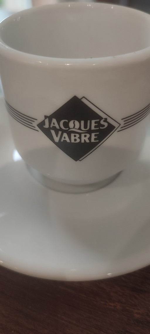Juego de 6 tazas y 7 platillos vintage de Jacques Vabre de los años 70/80.
