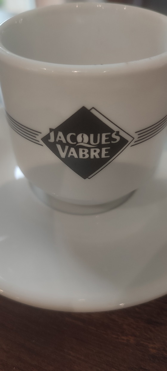 Image 1 of Set di 6 tazze e 7 piattini vintage di Jacques Vabre, risalenti agli anni '70/'80.