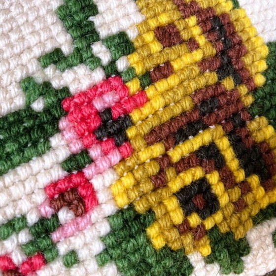 Vintage jaren 70 Portugese Arraiolos Geweven Kussenhoes – Kussentjes, Textile (photo 7 of 9)