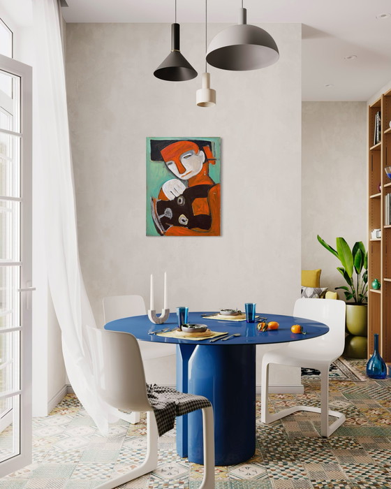 Image 1 of Patricia Pelsener (1956) - a figure with a dog, 1980s